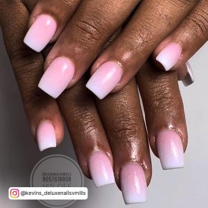 Coffin Ombre Nails Short