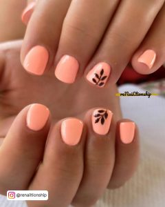Cute Light Orange Nails