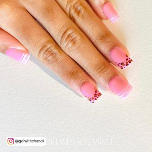Cute Pink Short Nails