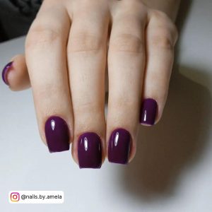Cute Purple Nails Short