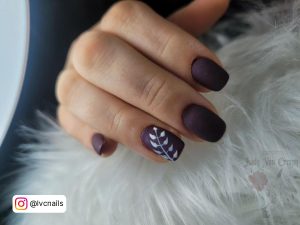Dark Purple Almond Nails