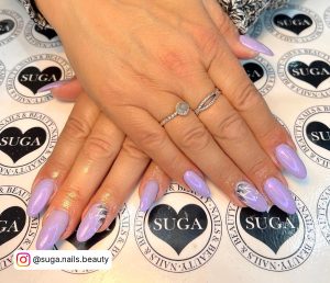 Dark Purple Nails With Chrome