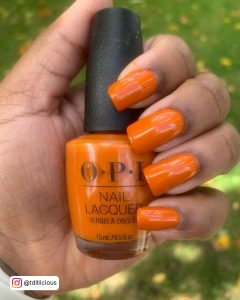 Fall Nails Brown And Orange