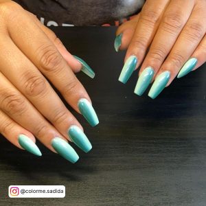 Forest Green Ombre Nails