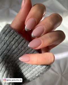 French And Silver Nails