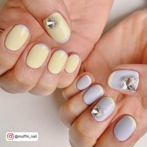 French Manicure Gel Nails With Color