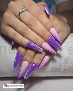 French Manicure On Stiletto Nails
