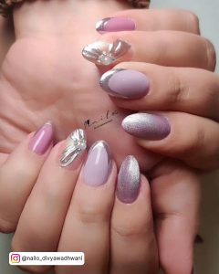 French Nails With Chrome
