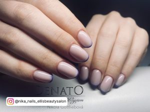 French Nails With Purple