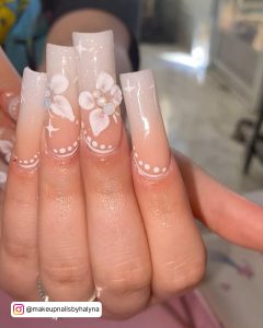 French Ombre Nails Long