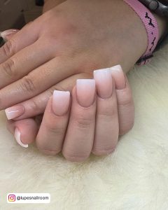 French Ombre Nails Short
