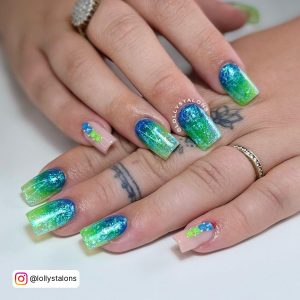 French Ombre Nails Square