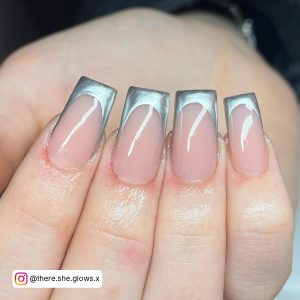 French Silver Nails