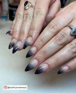 French Sparkle Ombre Nails