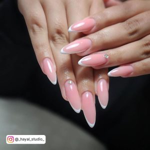 French Tip Coffin Nails Long