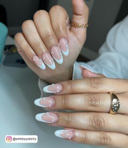 French Tip Nail Designs Almond Shape