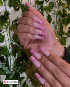 French Tip Nail Designs With Glitter
