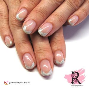 French Tip Nail Designs With Silver