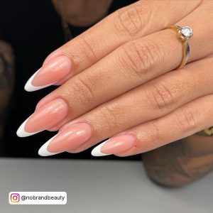 French Tip Nails Almond