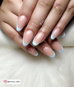 French Tip Nails Short Almond