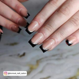 French Tip Short Square Nails