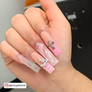 French Tip Sparkle Nails