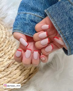 French Tip Square Nails