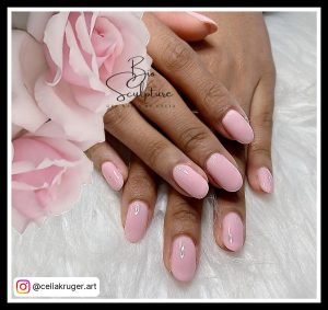 Gel Nails Pink And White