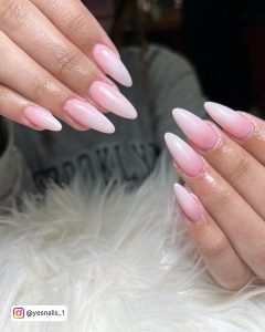 Glitter Ombre Almond Nails