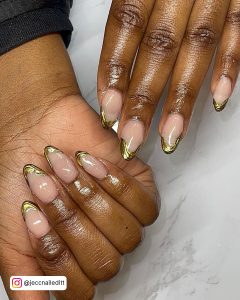 Gold Chrome Nail Art