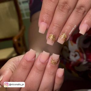 Gold Glitter Toe Nails