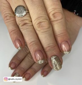 Gold Tip French Nails