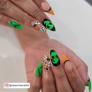 Green And Orange Nail Ideas
