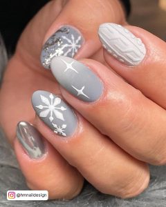 Grey To Black Ombre Nails