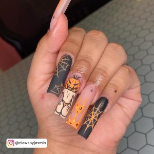 Halloween Nail Designs Orange And Black