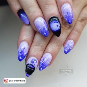 Halloween Nails Green And Purple