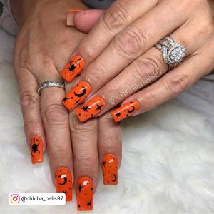 Halloween Nails Orange And Purple