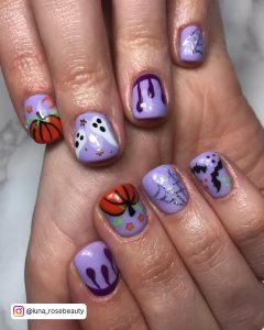 Halloween Nails With Purple