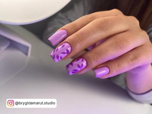 Lavender Light Purple Acrylic Nails Coffin