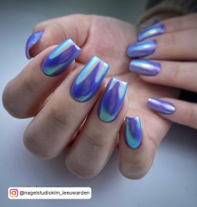 Lavender Purple French Tip Nails