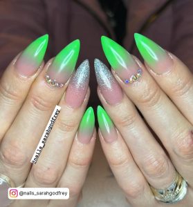 Light Green Ombre Nails