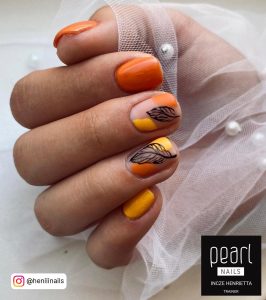 Light Orange Color Nails