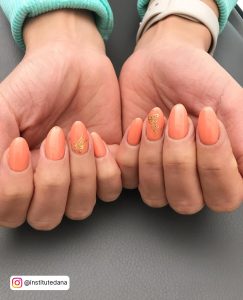 Light Pink And Orange Ombre Nails