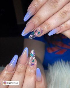 Light Purple Almond Acrylic Nails
