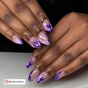 Light Purple Almond Shaped Nails