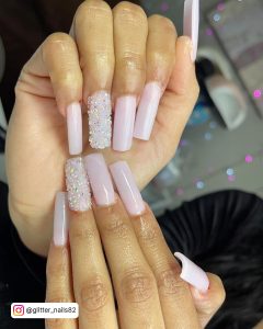 Light Purple And White Nails