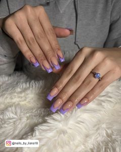 Light Purple French Nails