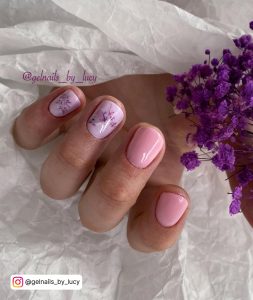 Lilac Light Purple Ombre Nails