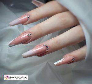 Long Acrylic French Tip Nails