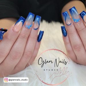 Long Coffin Acrylic Nails Ombre